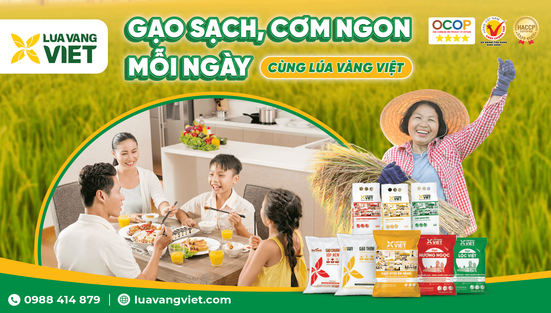 Gạo Sạch Cơm Ngon Mỗi Ngày Cùng Lúa Vàng Việt