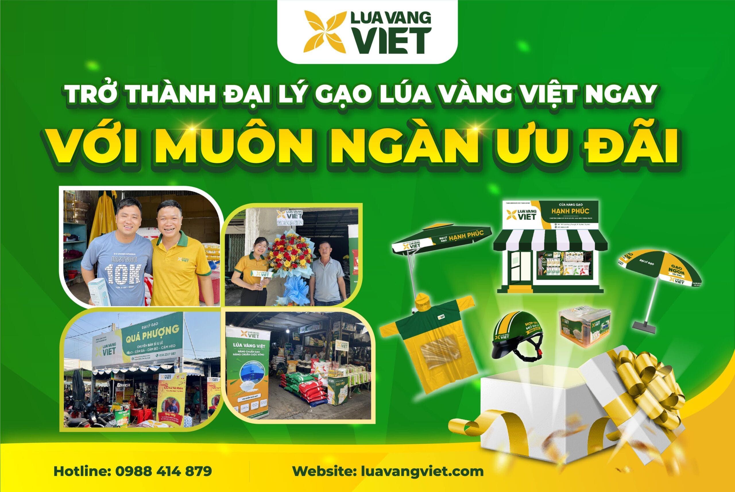 Mở đại lý gạo cùng Lúa Vàng Việt