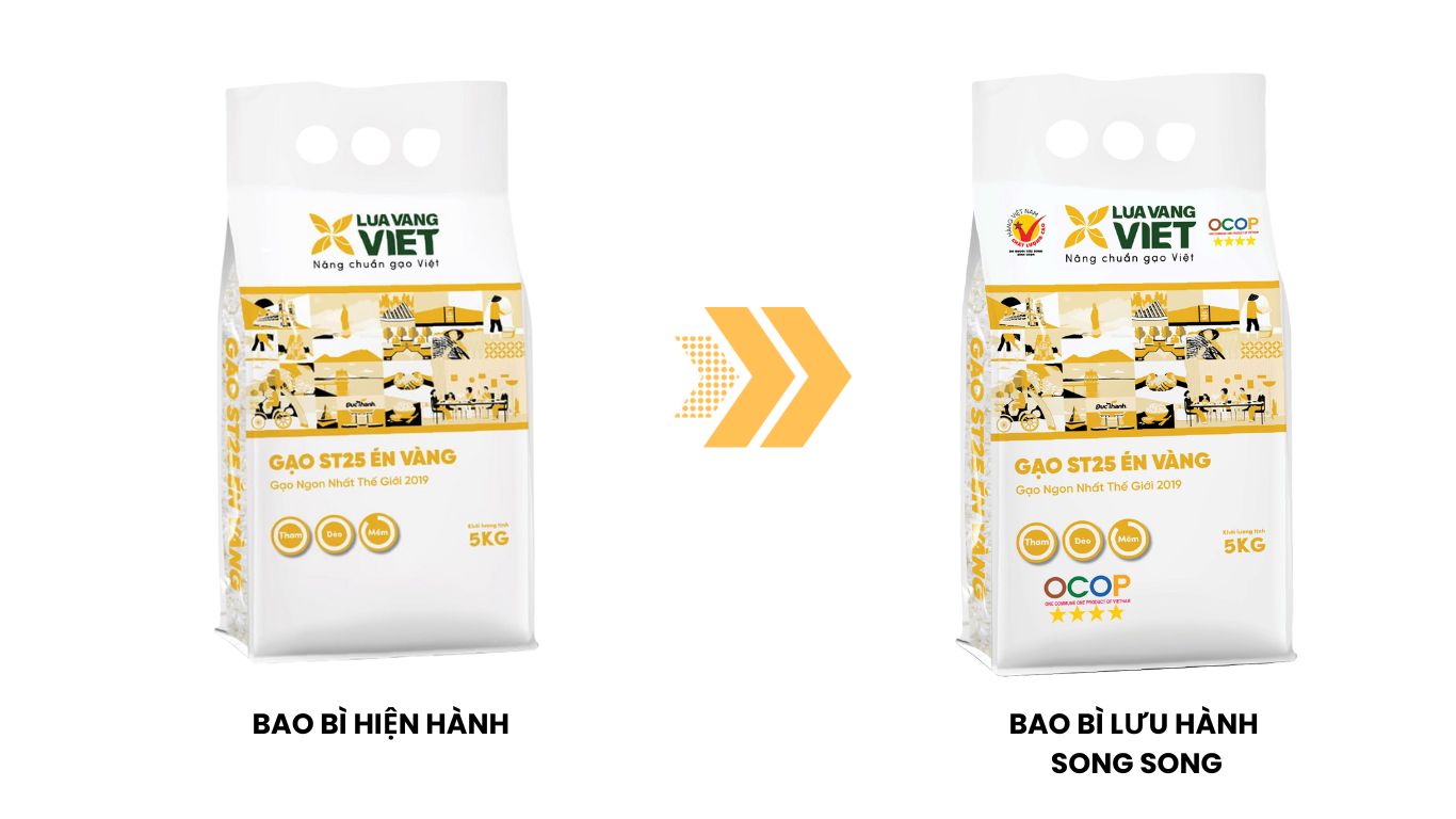 THAY ĐỔI BAO BÌ ST25 ÉN VÀNG LÚA VÀNG VIỆT