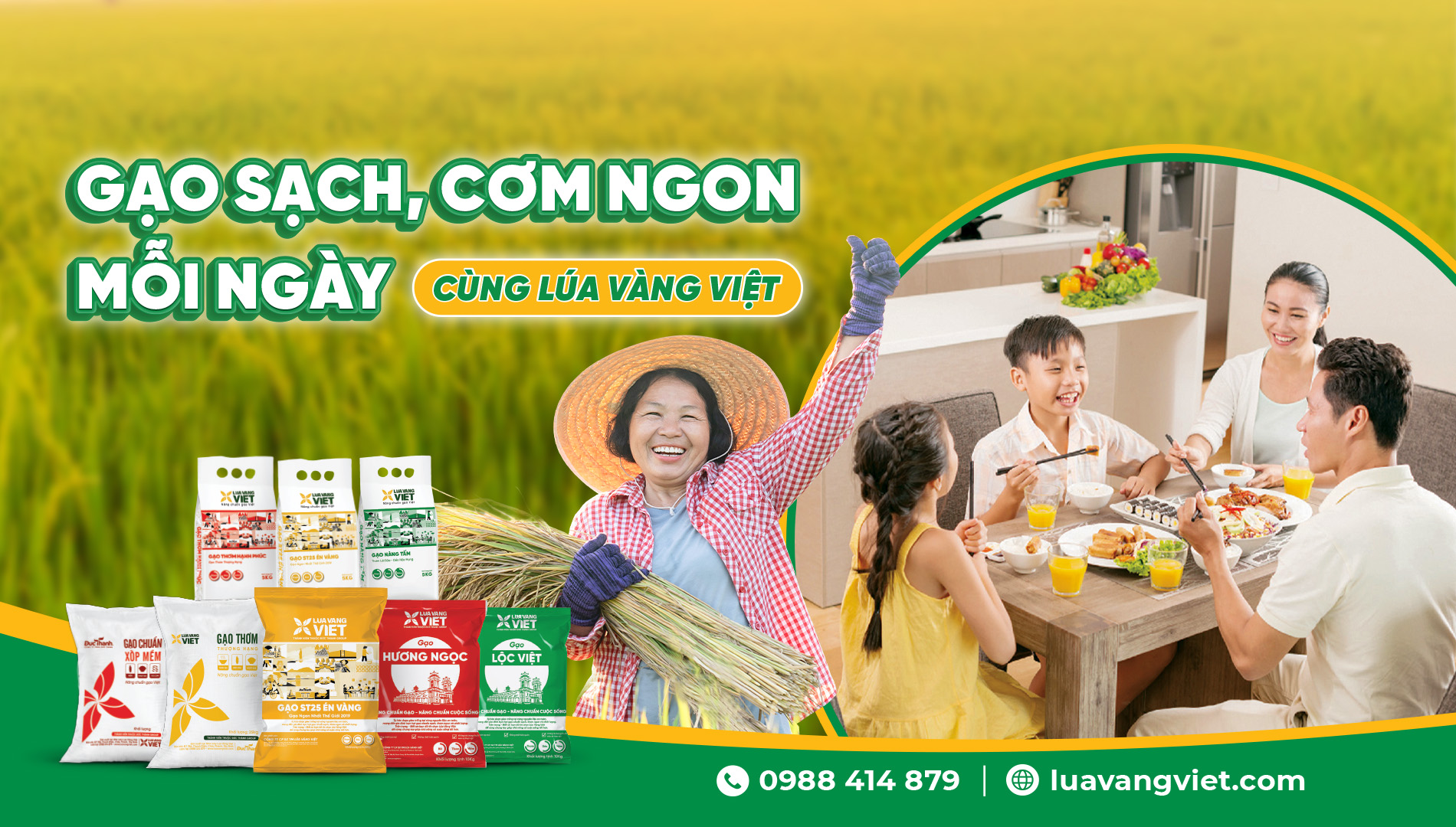 Lúa Vàng Việt gạo sạch cơm ngon mỗi ngày