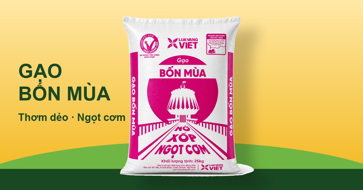 Bao gạo Bốn Mùa 25kg cho gia đình